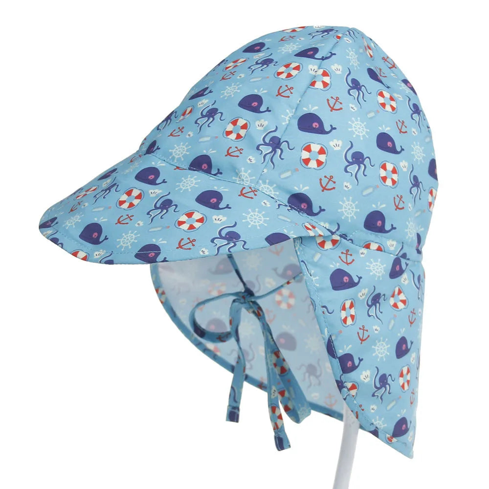 Baby Sun Hat Adjustable Summer Baby Cap for Boys Travel Beach S/L Baby Girl Hat Kids Infant Accessories Children Hats SPF 50+